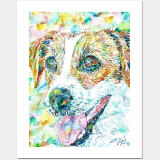 JACK RUSSELL TERRIER - watercolor portrait .1 Posters and Art